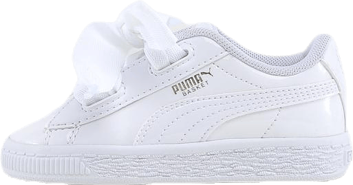 Basket Heart Patent Inf White, Unisex, Shoes, Trainers, White, UK K 3