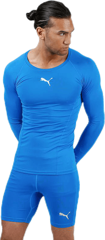 LIGA Baselayer Tee LS Blue, Male, Odzież, Podkoszulek, Piłka nożna, Niebieski, S