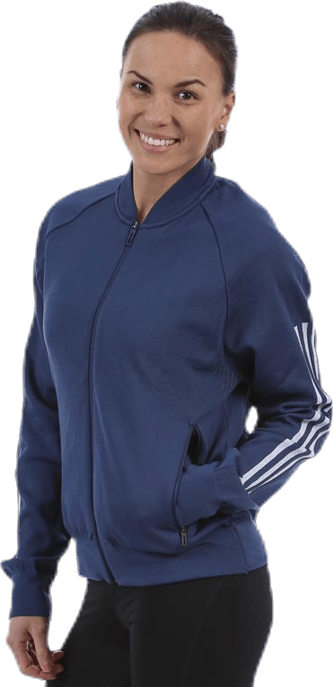 ID Knitted Bomber Jacket Blue - Bild 3