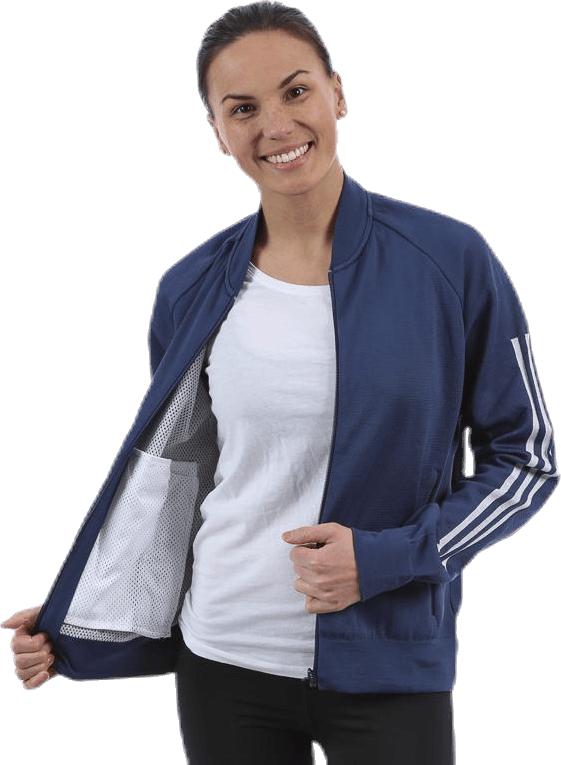 ID Knitted Bomber Jacket Blue - Bild 4