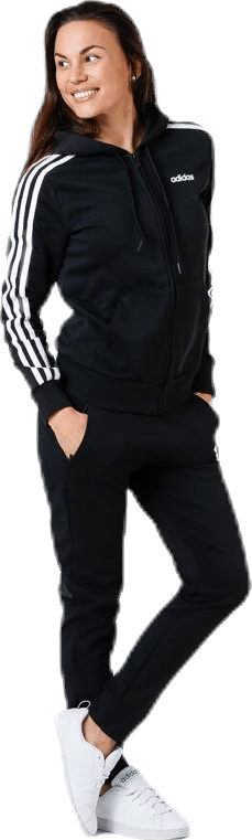 Essentials 3S Full Zip Hoodie Black / White - Bild 6