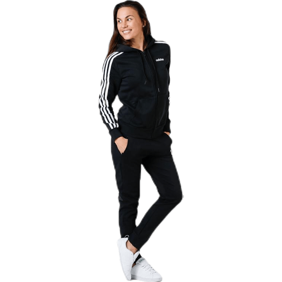 Essentials 3S Full Zip Hoodie Black / White - Bild 6