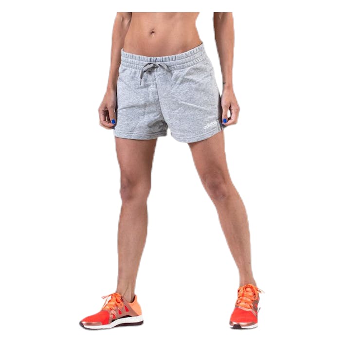 Essentials Solid Short Medium Grey Heather / White, Female, Apparels, Shorts, Grey, L