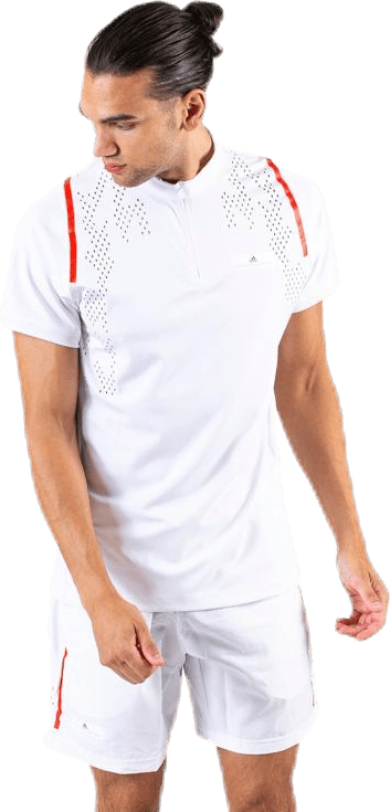 ASMC Zipper Tee White, Male, Ropa, Camiseta de manga corta, Tenis, Blanco, L