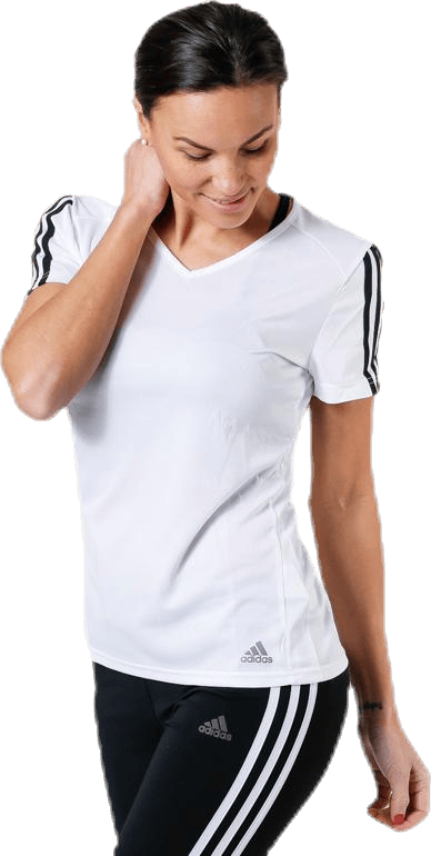 Run 3S Tee W White/Black