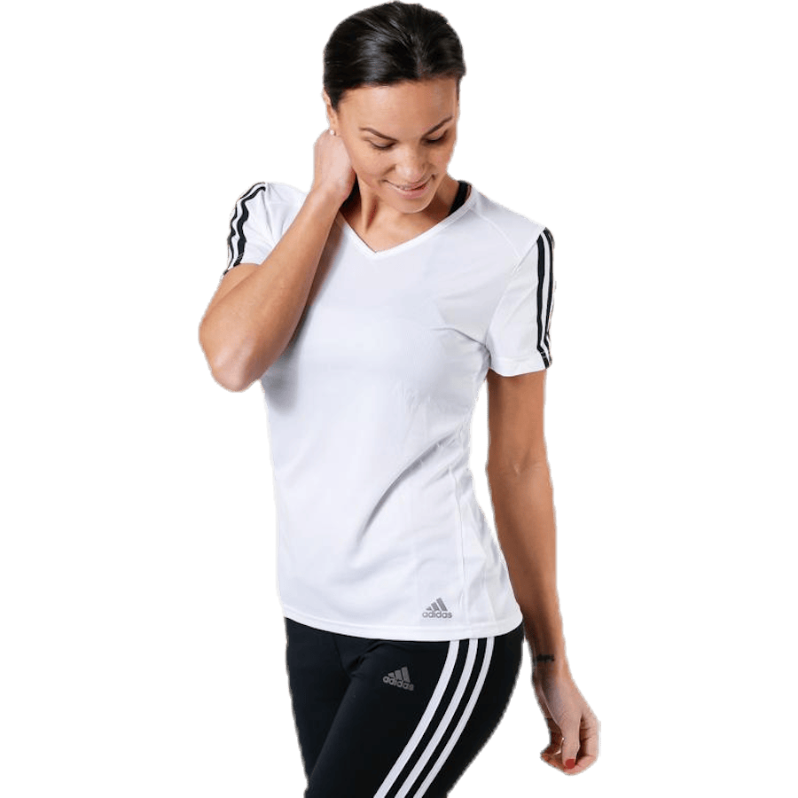 Run 3S Tee W White/Black