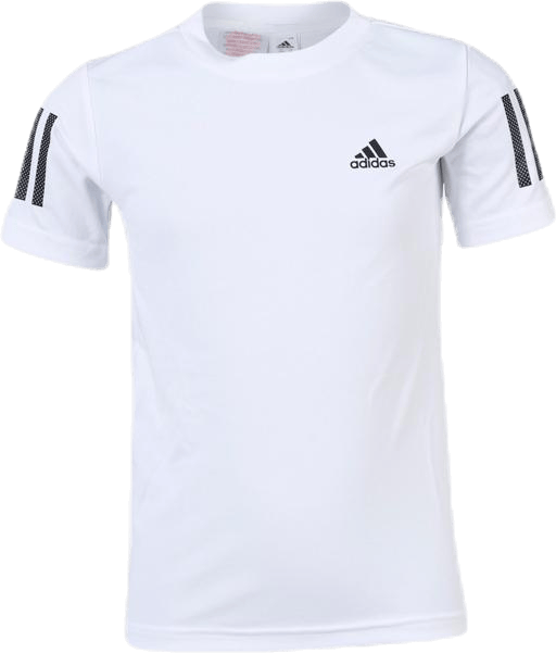 Club 3 Stripes Tee Youth White, Unisex, Abbigliamento, Maglietta, Tennis, Bianca, 152