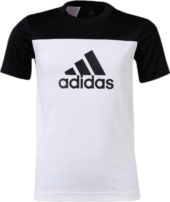 Training EQ Tee Youth White/Black, Unisex, Odzież, Podkoszulek, Trening, Wielokolorowy, 158