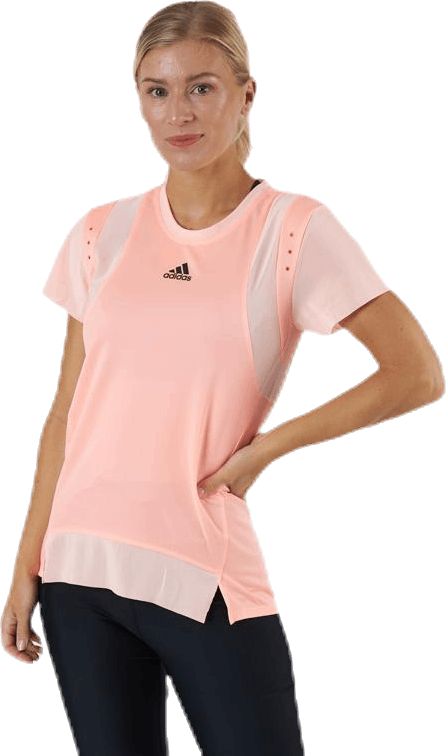 Training Heat Ready Tee Pink, Female, Odzież, Podkoszulek, Trening, Różowy, M