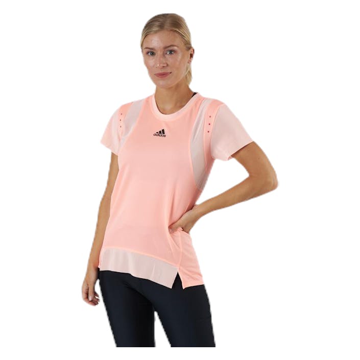 Training Heat Ready Tee Pink, Female, Odzież, Podkoszulek, Trening, Różowy, M