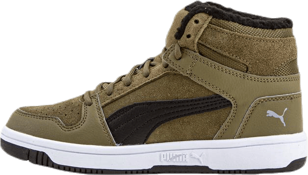 Rebound Layup Fur SD Junior Green, Unisex, Shoes, Trainers, Brown, UK 3,5