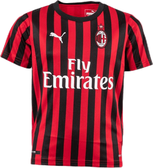 ACM Home Shirt Replica SS Kids With Logo Black/Red, Unisex, Kläder, T-shirt, Fotboll, Röd, 164