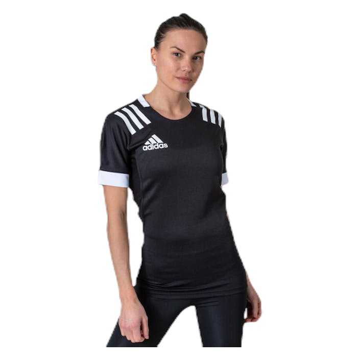 TW 3S Jersey White/Black, Female, Odzież, Podkoszulek, Piłka nożna, Czarny, M