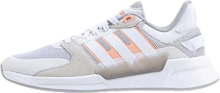 Run 90s Shoes Cloud White / Cloud White / Glow Pink, Female, Skor, Sneakers, sportskor, Grå, EU 38 2/3