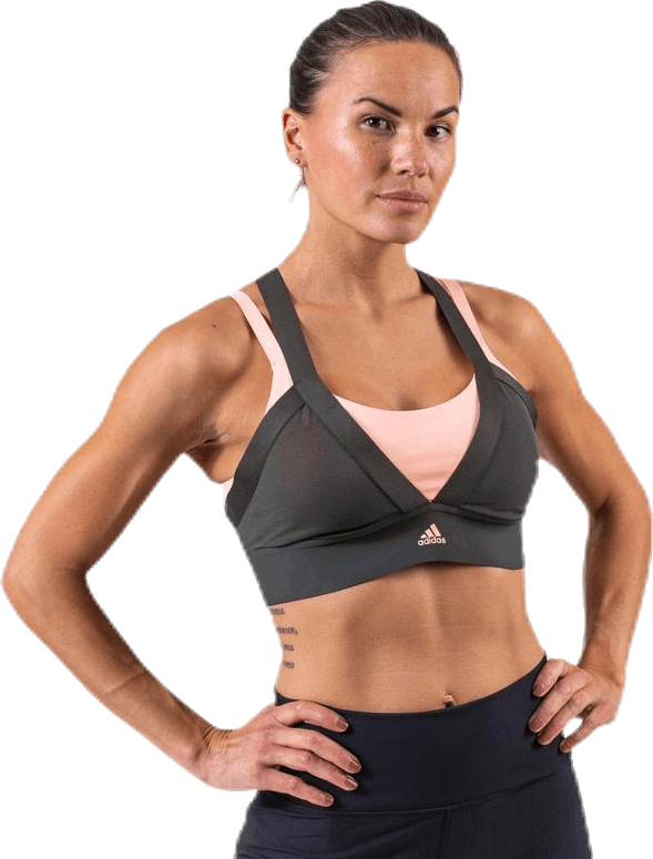 All Me Layered Bra Green, Female, Kleding, Sport bh, Rennen, Blauw, XS