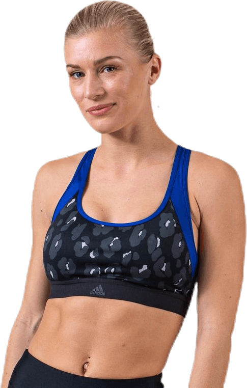 Drst AI Bra Patterned/Black, Female, Apparels, Sports Bras, Running, Blue, L