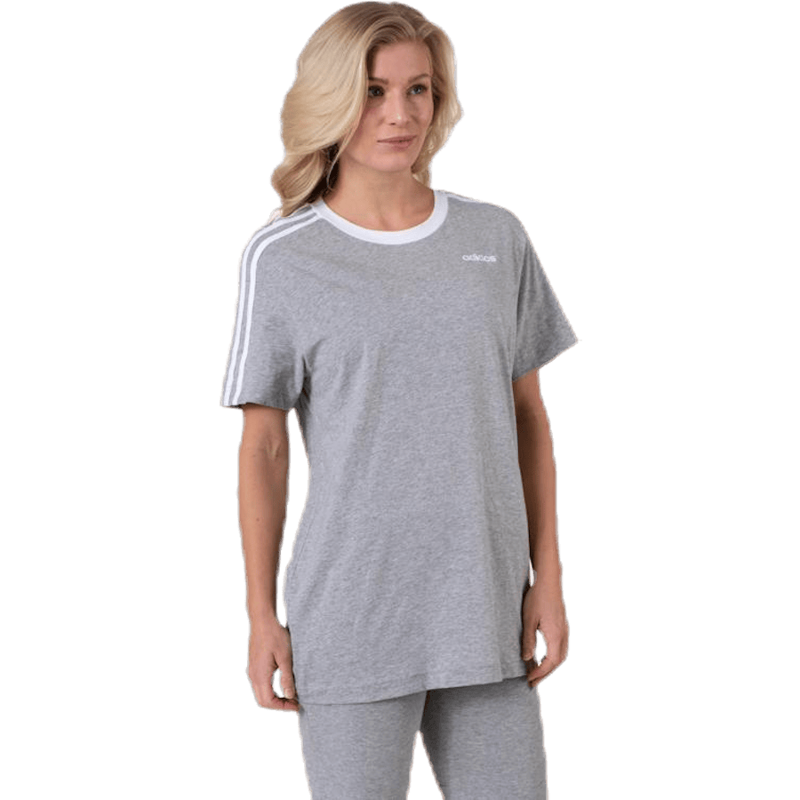 3 Stripes Essential Boyfriend Tee Medium Grey Heather