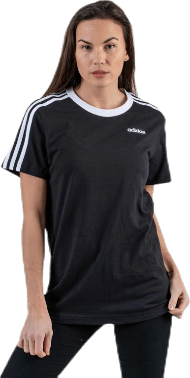 3S Essential Boyf T Black, Female, Apparels, T-shirt, Black, XS