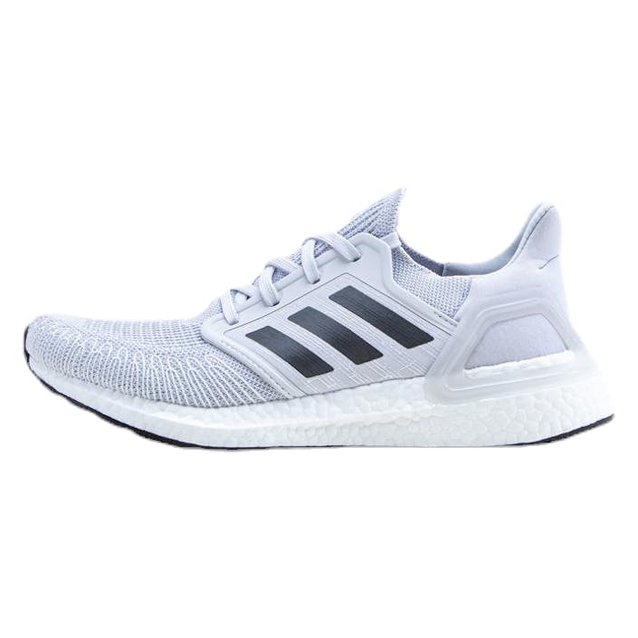 Ultraboost 20 W Dash Grey / Grey Five / Solar Red, Female, Buty, Buty do biegania, Bieganie, Biały, EU 39 1/3