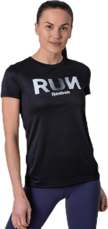 Running Essential Graphic Tee Black, Female, Apparels, T-shirt, Running, Black, XS