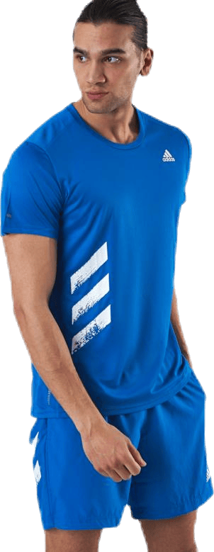 Run It Tee PB Blue, Male, Apparels, T-shirt, Running, Blue, XL