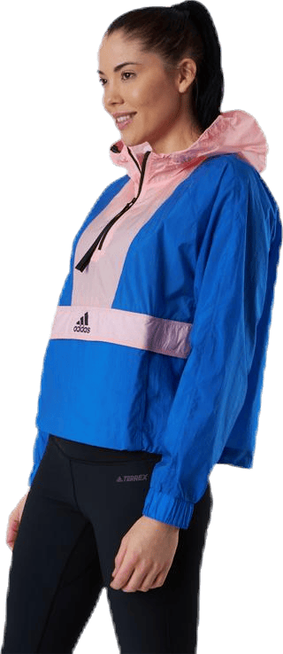 Cropped Wind Rdy Blue/Pink, Female, Apparels, jackets, Blue, L