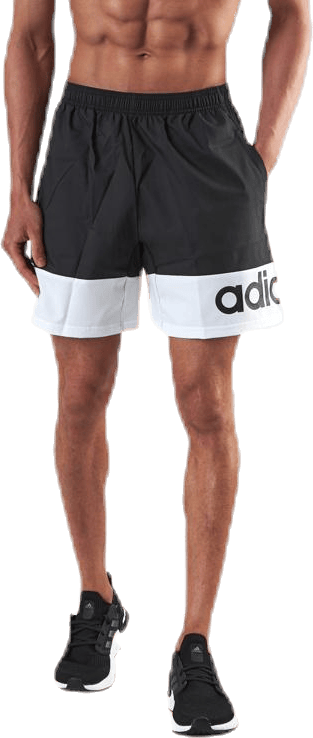 D2M Colour Block Short White/Black, Male, Apparels, Shorts, Workout, Black, S