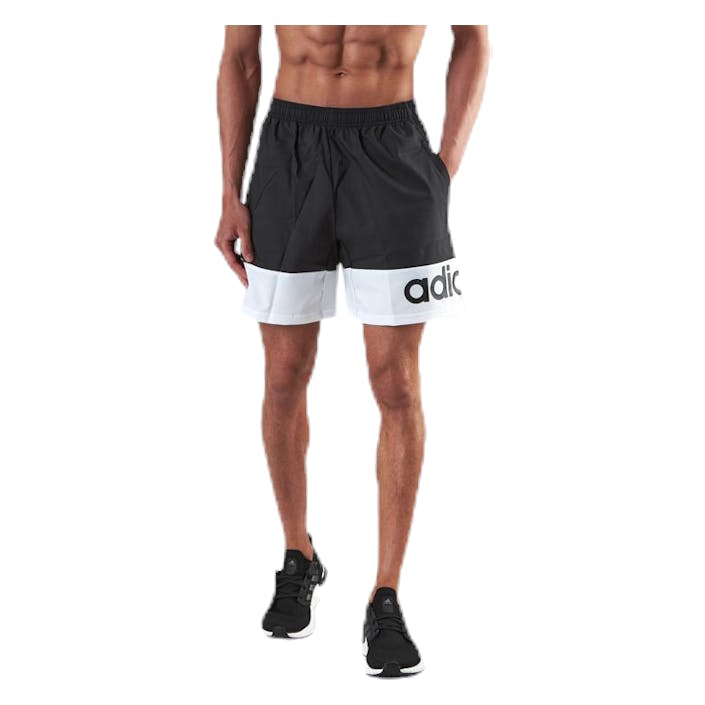 D2M Colour Block Short White/Black, Male, Apparels, Shorts, Workout, Black, XXL