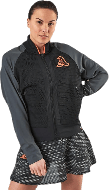 VRCT Jacket Primeblue Grey, Female, Ropa, chaquetas, Tenis, Negro, L