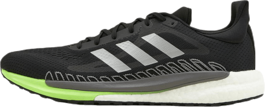 SolarGlide 3 Shoes Core Black / Silver Metallic / Signal Green, Male, Sapatos, Sapatos esportivos, Corrida, Preto, EU 46