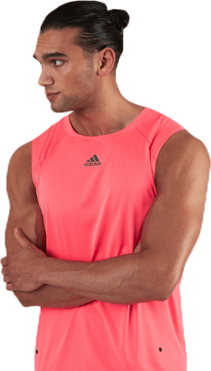 Heat Ready SLVS Pink, Male, Apparels, Tops, Running, Pink, L