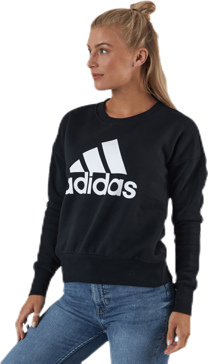 Womens Badge Of Sport Crew Sweatshirt Black, Female, Odevy, Košele, Čierna, XS