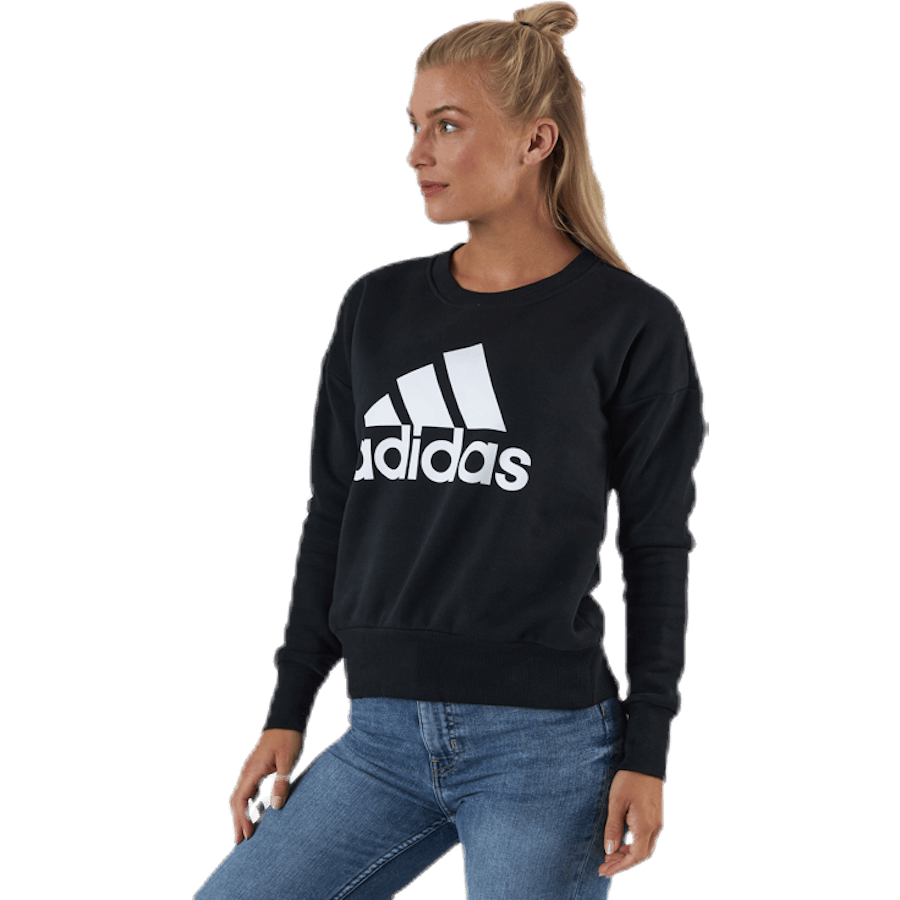 Womens Badge Of Sport Crew Sweatshirt Black