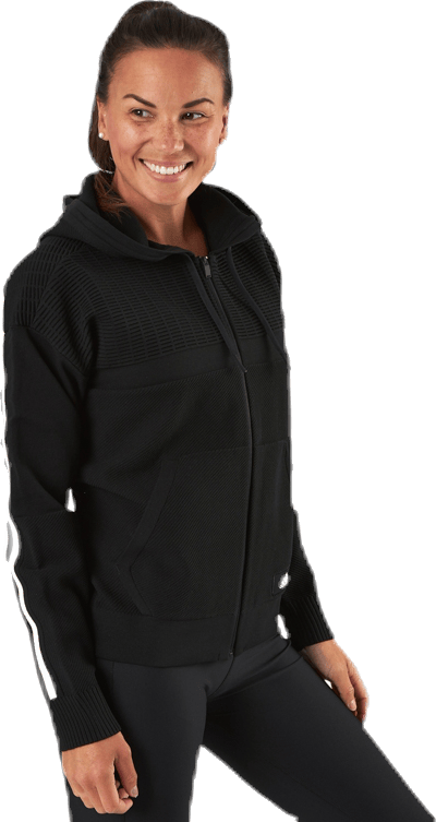 Knit V Hoodie Black - Bild 2