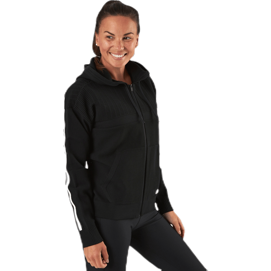 Knit V Hoodie Black - Bild 2