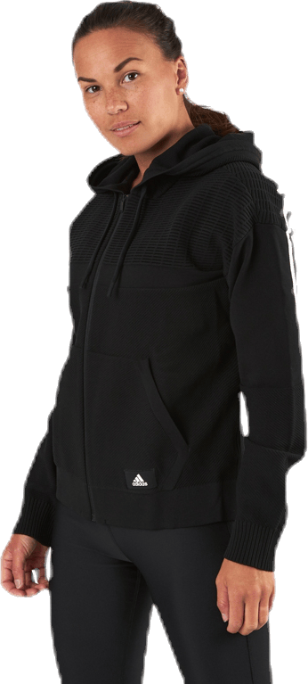 Knit V Hoodie Black - Bild 4