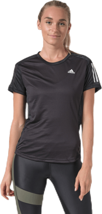 Adidas Own The Run Tee Women Black, Female, Odevy, Tričko, Beží, Čierna, L