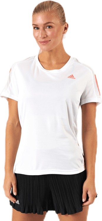 Own The Run Tee White, Female, Apparels, T-shirt, Running, White, L