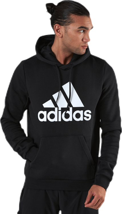 Mens Badge Of Sport Fleece Hoodie Black, Male, Apparels, Shirts, Black, S