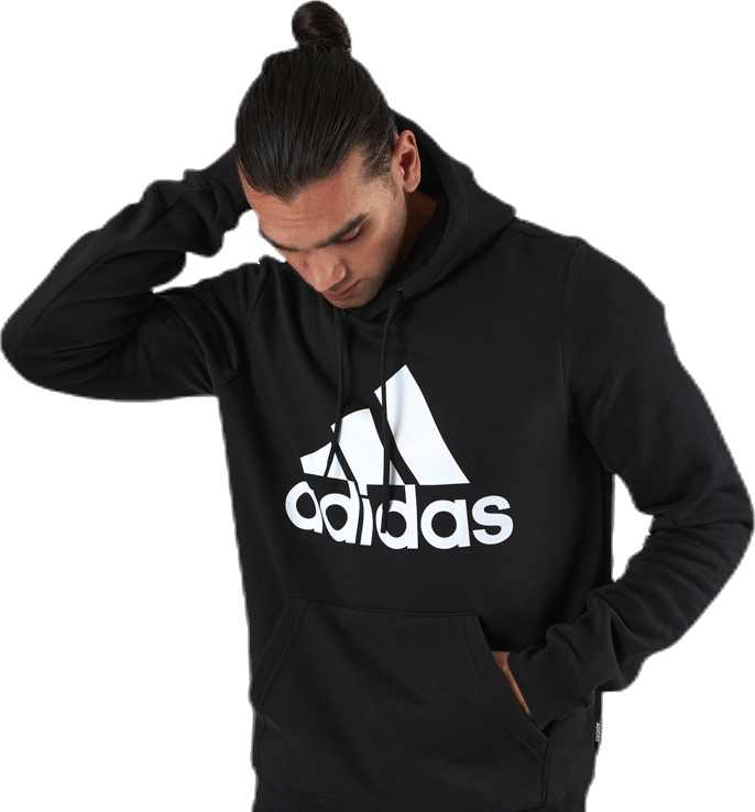 Mens Badge Of Sport Fleece Hoodie Black - Bild 2