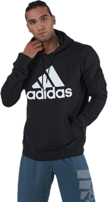 Mens Badge Of Sport  French Terry Hoodie Black, Male, Vêtements, Chemises, Noir, M