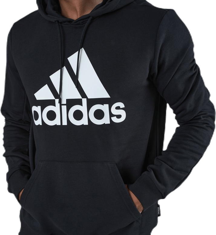 Mens Badge Of Sport  French Terry Hoodie Black - Bild 4