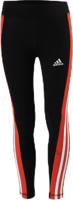 Girls Linear 3 Stripe Tight Orange/Black, Unisex, Abbigliamento, Leggings, Arancia/Nero, 140