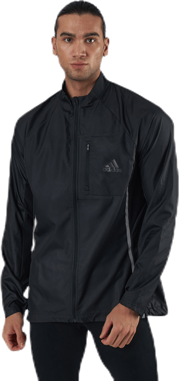 Adi Runner Jacket Black, Male, Apparels, Shirts, Running, Black, M