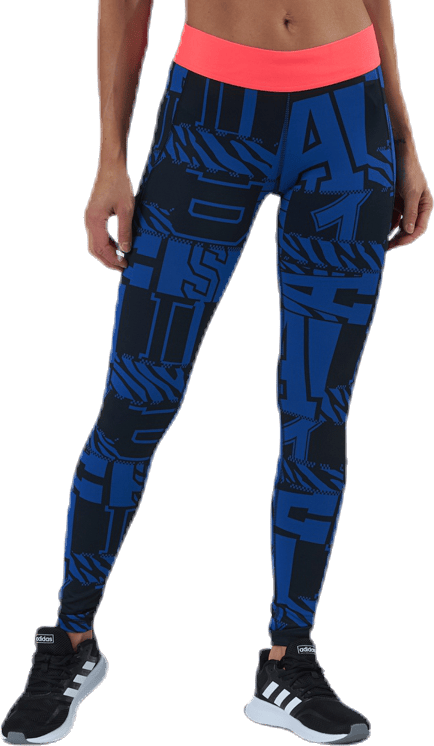 Alphaskin Varsity Tight Blue/Pink, Female, Odevy, Leggings, Posilovať, Modrá, S
