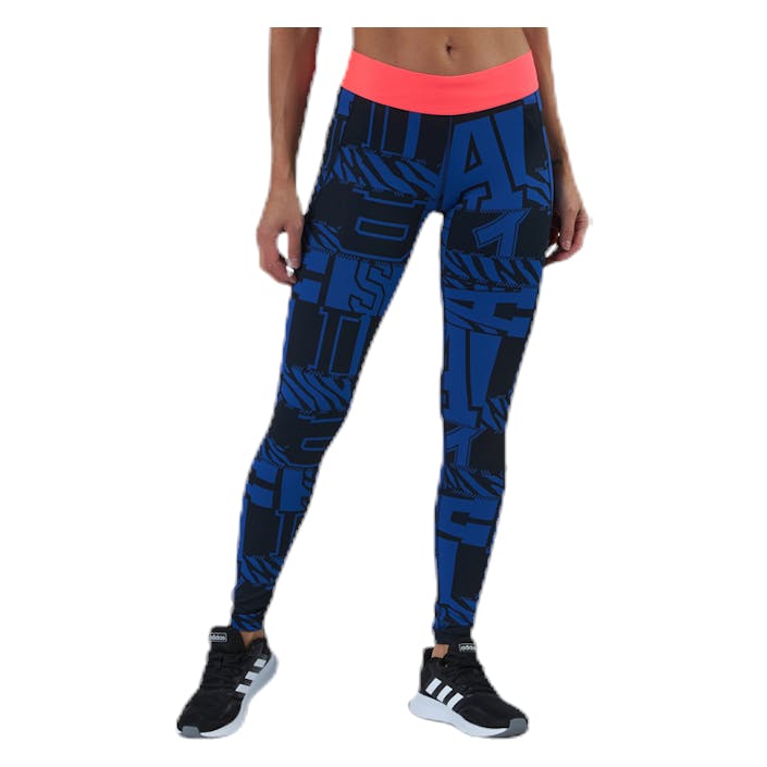 Alphaskin Varsity Tight Blue/Pink, Female, Apparels, Leggings, Workout, Blue, S