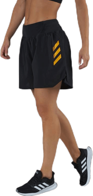 Agravic All Short Black/Yellow, Female, Apparels, Shorts, Running, Black, XS