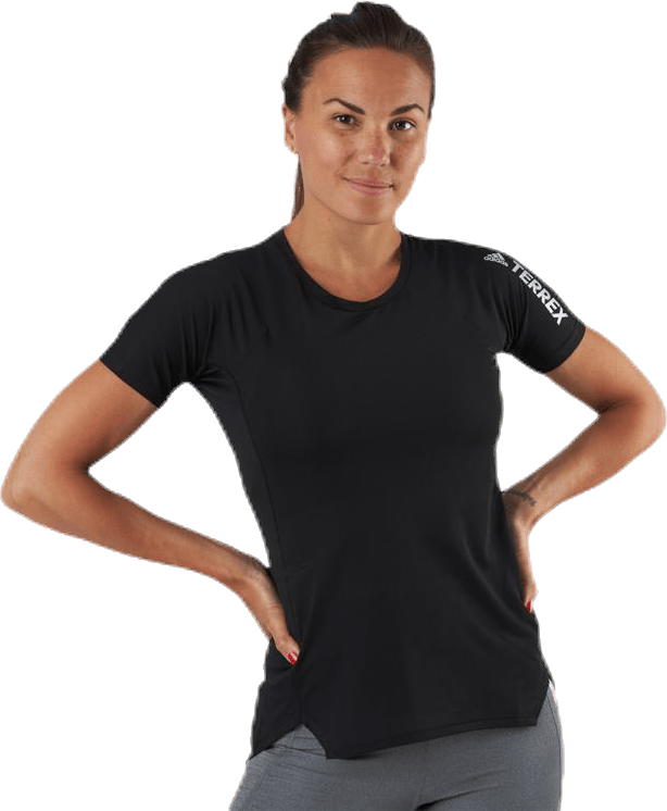 Agravic All Tee Black, Female, Apparels, T-shirt, Running, Black, L