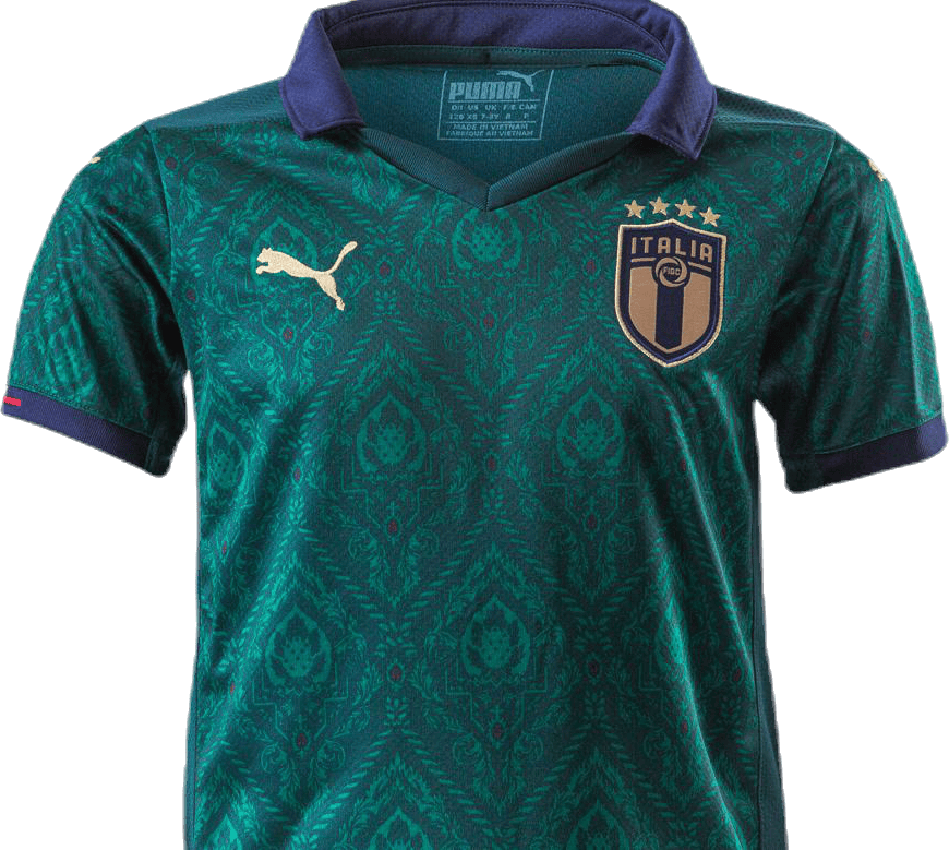 FIGC Third Shirt Replica Jr Blue/Green - Bild 6