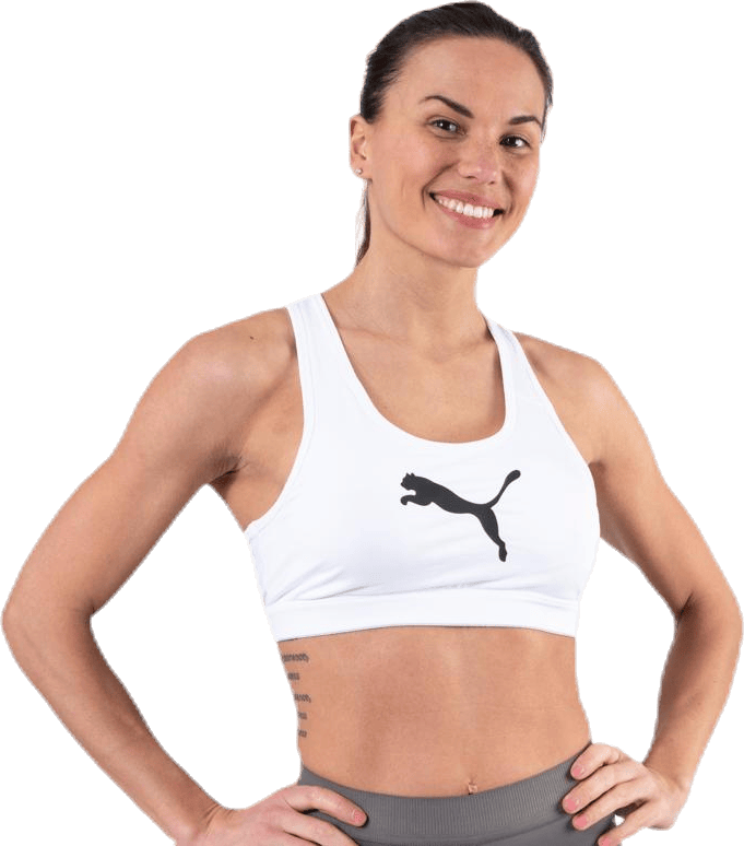 4Keeps Bra PM White/Black, Female, Ropa, Sujetador deportivo, Running, Blanco, M
